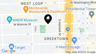 Map of 111 S Peoria Street Unit: 804, Chicago IL, 60607