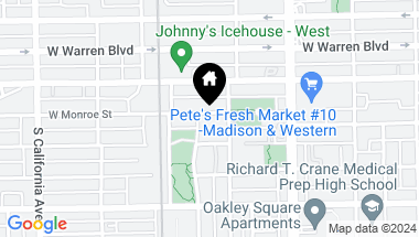 Map of 2537 W Monroe Street Unit: A, Chicago IL, 60612