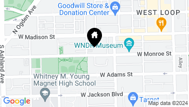 Map of 1244 W Monroe Street Unit: 5, Chicago IL, 60607