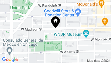 Map of 1330 W Monroe Street Unit: 107, Chicago IL, 60607