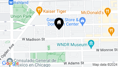 Map of 15 N Ada Street, Chicago IL, 60607
