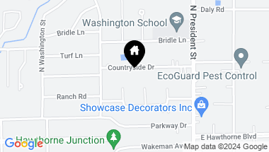 Map of 704 Countryside Drive, Wheaton IL, 60187
