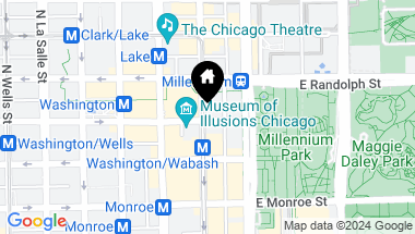 Map of 50 E Washington Street, Chicago IL, 60602
