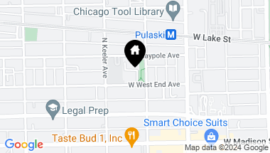 Map of 4114 W West End Avenue, Chicago IL, 60624