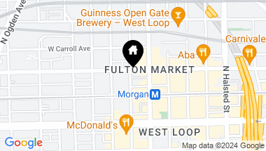 Map of 1023 W Fulton Market Street, Chicago IL, 60607