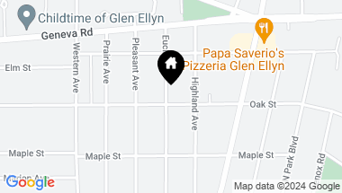 Map of 492 Oak Street, Glen Ellyn IL, 60137