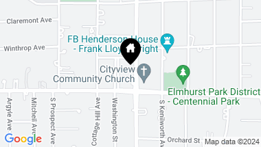 Map of 336 S York Street, Elmhurst IL, 60126