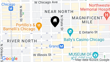 Map of 635 N Dearborn Street Unit: 2701, Chicago IL, 60654