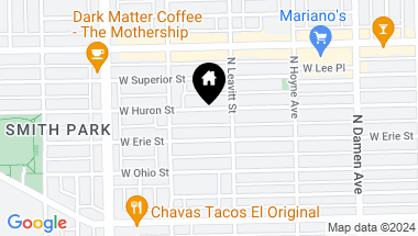 Map of 2221 W Huron Street, Chicago IL, 60612