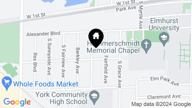 Map of 175 S Hawthorne Avenue, Elmhurst IL, 60126