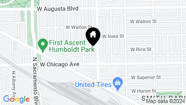 Map of 822 N California Avenue Unit: 3, Chicago IL, 60622
