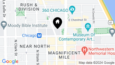 Map of 800 N MICHIGAN Avenue Unit: 3802, Chicago IL, 60611