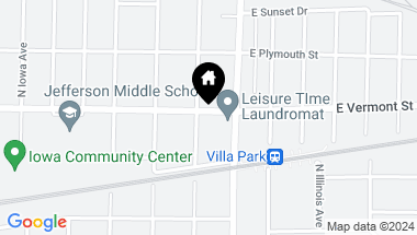 Map of 419 N Princeton Avenue, Villa Park IL, 60181