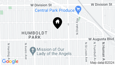 Map of 1024 N Monticello Avenue, Chicago IL, 60651