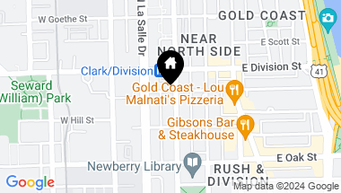 Map of 1122 N Clark Street Unit: 1002, Chicago IL, 60610