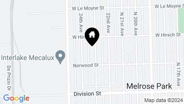 Map of 1622 N 23rd Avenue, Melrose Park IL, 60160