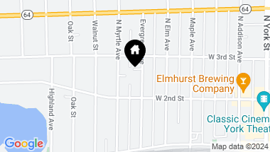 Map of 192 N Evergreen Avenue, Elmhurst IL, 60126