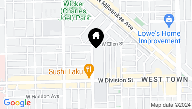Map of 1257 N Wolcott Avenue, Chicago IL, 60622