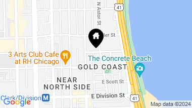 Map of 25 E BANKS Street, CHICAGO IL, 60610