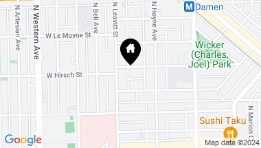 Map of 2139 W Schiller Street, Chicago IL, 60622