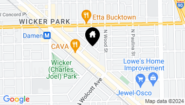 Map of 1424 N Elk Grove Avenue, Chicago IL, 60622