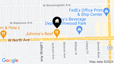 Map of 1630 N 75th Avenue, Elmwood Park IL, 60707