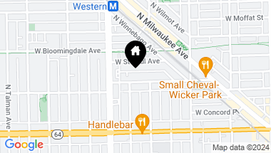 Map of 2340 W WABANSIA Avenue Unit: D2, Chicago IL, 60647