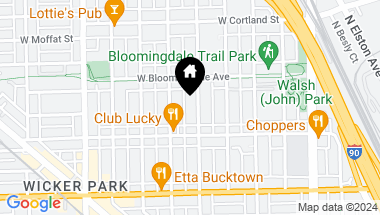 Map of 1728 N Wood Street, Chicago IL, 60622