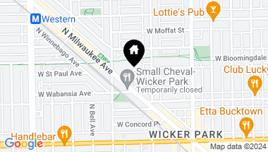 Map of 1754 N Wilmot Avenue, Chicago IL, 60647
