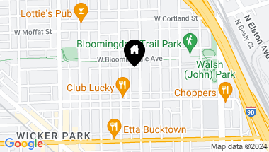 Map of 1736 N Wood Street, Chicago IL, 60622