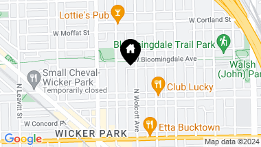 Map of 1740 N Wolcott Avenue, Chicago IL, 60622