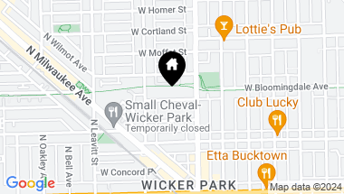 Map of 2024 W Willow Street Unit: C, Chicago IL, 60647