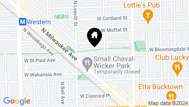 Map of 1761 N Wilmot Avenue, Chicago IL, 60647