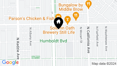 Map of 1929 N Humboldt Boulevard, Chicago IL, 60647