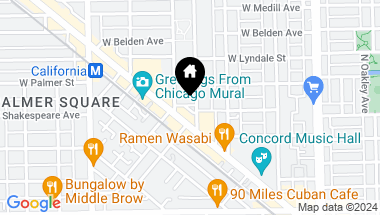 Map of 2140 N Rockwell Street Unit: 2, Chicago IL, 60647