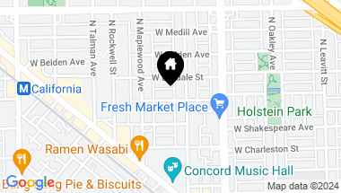 Map of 2520 W Palmer Street, Chicago IL, 60647