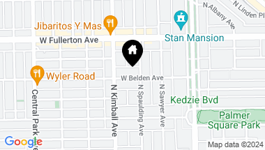 Map of 3332 W Belden Avenue Unit: 3, Chicago IL, 60647