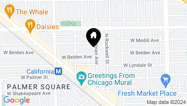 Map of 2628 W Belden Avenue, Chicago IL, 60647