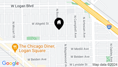Map of 2433 N Rockwell Street, Chicago IL, 60647
