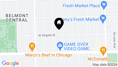 Map of 2500 N Monitor Avenue, Chicago IL, 60639