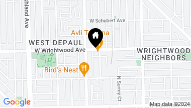 Map of 1341 W Wrightwood Avenue Unit: 3, Chicago IL, 60614