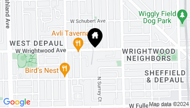 Map of 1259 W Wrightwood Avenue, Chicago IL, 60614