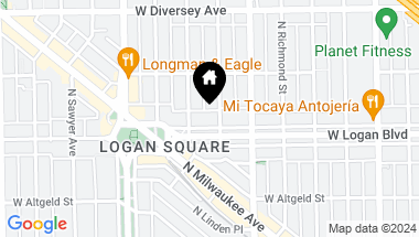 Map of 3040 W Logan Boulevard, Chicago IL, 60647