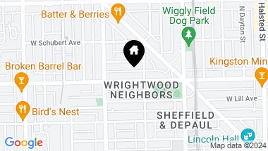 Map of 1112 W Wrightwood Avenue, Chicago IL, 60614