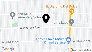 Map of 7342 W Diversey Avenue, Elmwood Park IL, 60707