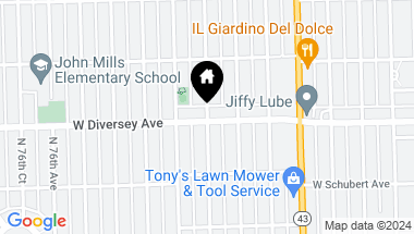 Map of 7327 W Diversey Avenue, Elmwood Park IL, 60707