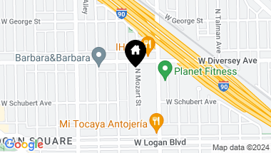 Map of 2758 N Mozart Street, Chicago IL, 60647