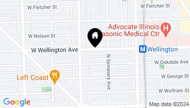 Map of 1129 W Wellington Avenue, Chicago IL, 60657
