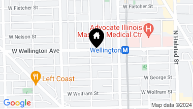 Map of 1049 W Wellington Avenue Unit: 2B, Chicago IL, 60657