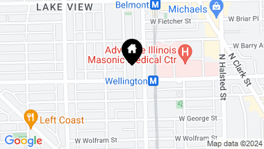 Map of 1016 W Wellington Avenue, Chicago IL, 60657